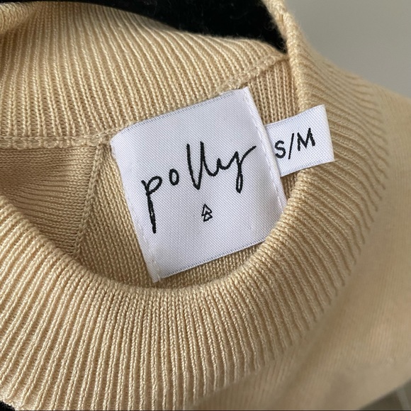 Princess Polly cream knit asymmetrical top - Picture 9 of 10